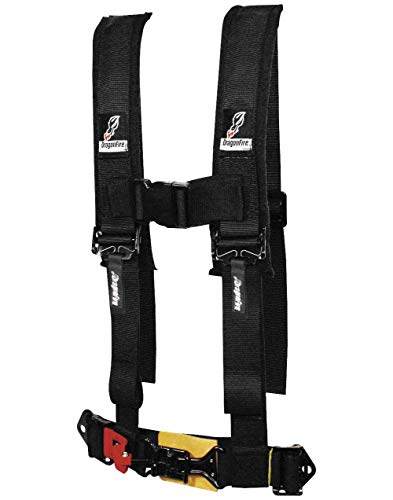 DragonFire Racing Youth H Style 4-Point 2" Harness Restraints - Black / One Size