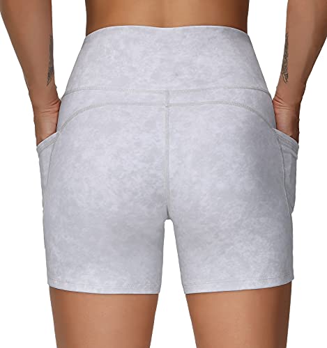 THE GYM PEOPLE High Waist Yoga Shorts for Women's Tummy Control Fitness Athletic Workout Running Shorts with Deep Pockets - Image 4
