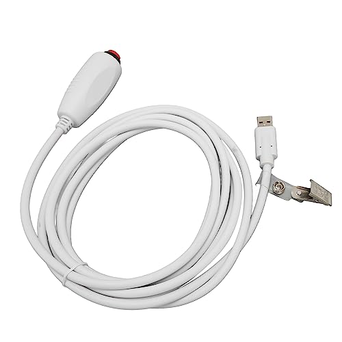 Cable USB con botón pulsador de llamada enfermera de 9,8 pies y clip para cuidadores