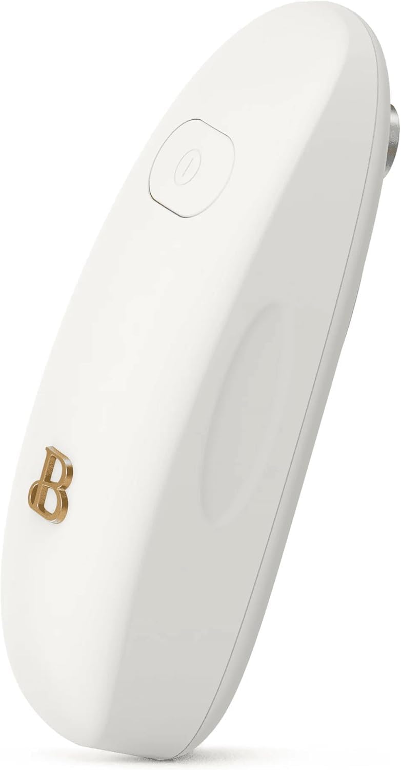 Hands-Free Automatic Battery Powered Electric Can Opener White Icing One Touch Smooth Edge Kitchen Opener Portable Easy Open for Seniors Arthritis Home