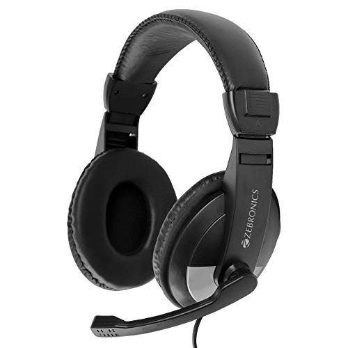 (Refurbished) Zebronics Zeb-200Hm Wired On Ear Headphones With Mic Dual 3.5Mm Connectors, Adjustable For - Image 2