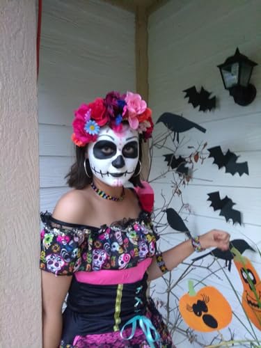 DreamLily Flower Crown Floral Headband Party Costume Day of the dead Headpiece NC12 (Mexican Crown)