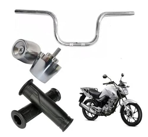 Guidão + par de peso mod. PCX + mamopla 160 Compatível Titan Fan Cg Start/Cargo 160