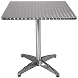 cafe tische und stühle gebraucht Aluminium-Legierung. Bolero Bistro-Tisch, quadratisch, 720 x 700 x 700 mm, für Restaurant Bar Café, Esstisch
