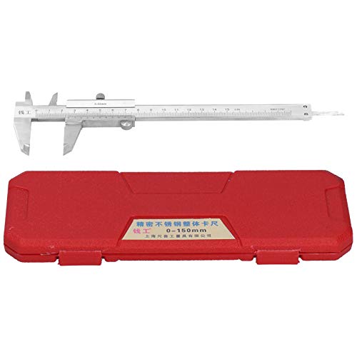 Vernier Caliper Stainless Steel Industrial Grade Precision Measuring Tool 0 150mm 0.02mm Accuracy for Property Car Repair Home Improvement