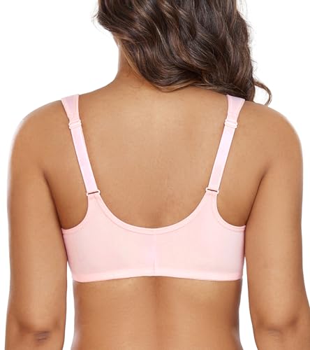 Image of DotVol Women's Plus Size Front Closure U-Back Underwire Wide Strap Everyday Bra