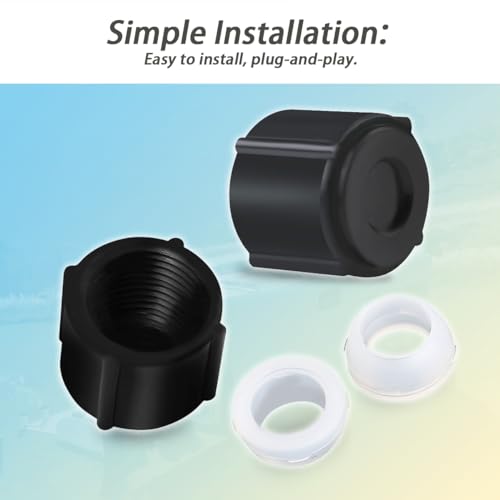 Image of 2 Pcs Low Point Drain Seals and Caps Compatible with RV /Camper /Travel Trailer- 1 /2 Inch Hot & Cold Water Lines (2)