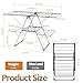 Bigzzia Clothes Drying Rack Foldable, 2-Level Large Laundry Drying Rack Collapsible, Stainless Steel Drying Rack Clothing for Indoor Outdoor, Easy to Fold, 33 Drying Rails, 142cm, Gray