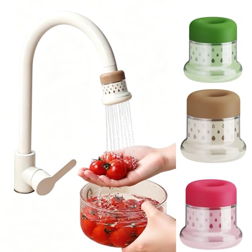 3 Pack Faucet Mount Water Filter, 5‑Stage Deep Filtration Tap Purifier, Tool‑Free Install for 16‑26mm Straight‑Type Faucets, Colorful Water Filter for Kitchen & Bathroom