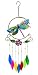 Bejeweled Display Unique Beautiful Dragonfly w/ Colored Glass Wind Chimess