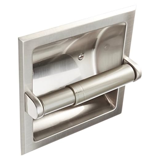 Rocky Mountain Goods Recessed Toilet Paper Holder with Rear Mounting Bracket Install Kit - Easy installation - Saves space in your bathroom - Premium finish - Heavy duty metal (1, Brushed Nickel)