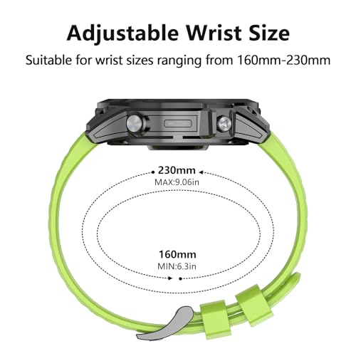 Image of Silicone Band for Garmin Enduro 3 2 /Fenix 8 pro /tactix 8 AMOLED 51mm /Fenix 7X /6X pro sapphire solar /5X plus, 26mm Quickfit Sprot Watch Strap Replacement for Descent Mk2i /3i /epix Pro /quatix 8 51mm