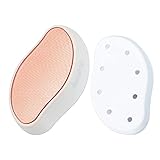 Nano Glass Foot File Callus Remover G.Liane Crystal Glass Pedicure Foot Care Foot Scrubber Painless Dry and Wet Use for Hard Skin Calluses Removal (White)