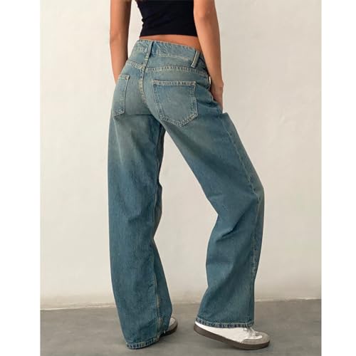 Women Wide Leg Jeans Casual High Waist Baggy Boyfriend Denim Pants Y2K Straight Streetwear Jeans Mom Jeans Trousers3