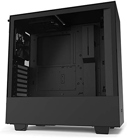 NZXT H510 - CA-H510B-B1 - Compact ATX Mid-Tower PC Gaming Case - Front I/O USB Type-C Port - Tempered Glass Side Panel - Cable Management System - Water-Cooling Ready - Black, Non i-Series