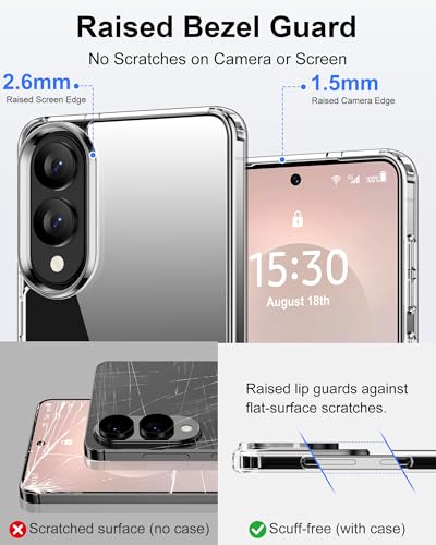 Image of HOOMIL Case for Samsung Galaxy S25 Edge, Anti-Yellowing, Clear