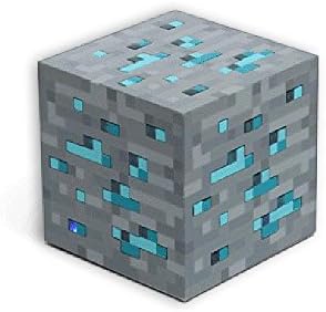 ThinkGeek Minecraft Light-Up Diamond Ore - Officially-Licensed Minecraft Collectible - Tap to Activate Light: Low, Medium, Bright