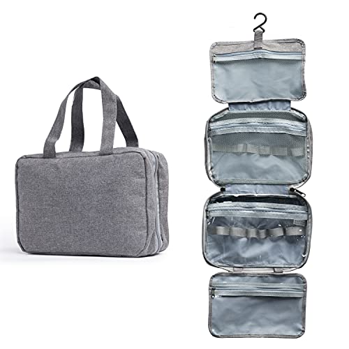 Waterproof Toiletry Bag, Hanging Travel Toiletry Bag for Women, Easy to Clean Cosmetic Travel Bag, Bathroom Bag, Hanging Travel Organizer, Hanging Makeup Bag with Hook - Toiletry Travel Bag