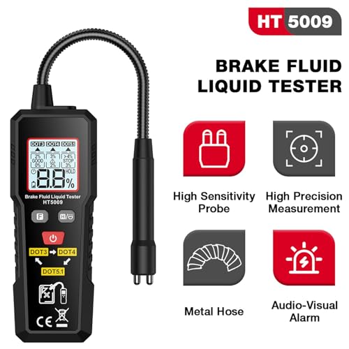 Detector de humedad de frenos con pantalla retroiluminada LED para DOT3 y DOT4 3