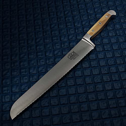 GÜDE Solingen - Brotmesser geschmiedet, 32 cm, Olivenholz, ALPHA OLIVE, Doppelkropf, Handmade Germany – Ansicht 2
