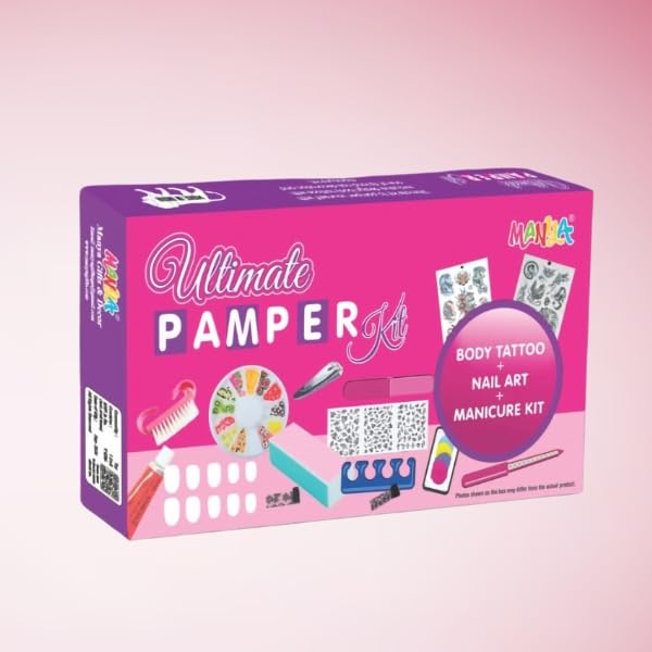 Ultimate Pamper Art Kit for Kids with Body Tattoo, Nail Art, Manicure Set-image-45