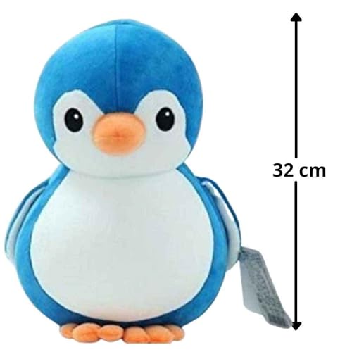Image of DearJoy Penguin Soft Toy - Blue, 25 cm