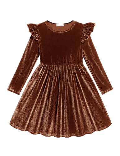 Arshiner Toddler Velvet Dress for Girls