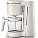 Philips Cafetera - Edición Eco Conscious, Jarra Cristal 1.2L, 15 Tazas, Diseñada con Plásticos Biológicos, Blanco Seda Mate (HD5120/00)
