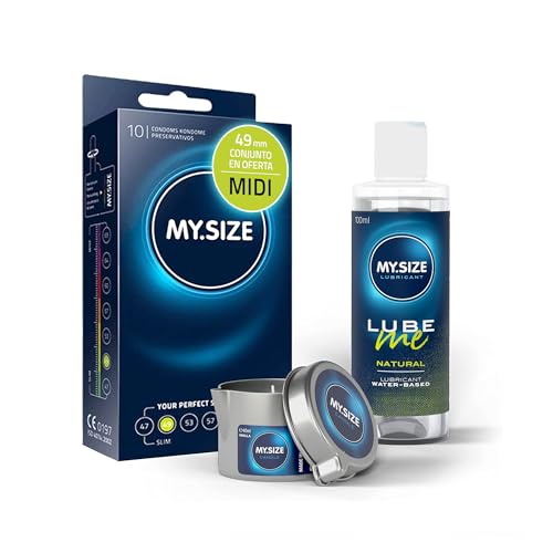 Paquete De Ahorro De My.Size Con Preservativos De 49 Mm, Paquete De 10 Lubricante Natural De My.Size De 100 Ml Vela De Masaje De My.Size Paquete De Ahorro De My.Size Con Preservativos De 49 Mm, Paquete De 10 Lubricante Natural De My.Size De 100 Ml Vela De Masaje De My.Size