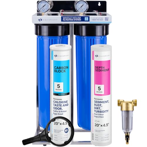 2-Stage Water Filter System 20x4.5 inch Comes with Sediment ...