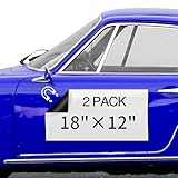 CUHIOY Blank Magnetic Sheets for Car -2 Pack 18'x12' Strong Magnet Stickers with 40 Mils, Flexible Automotive Magnet for Advertising Business and Company Logos (for HOA) Prevent Car Scratches & Dents