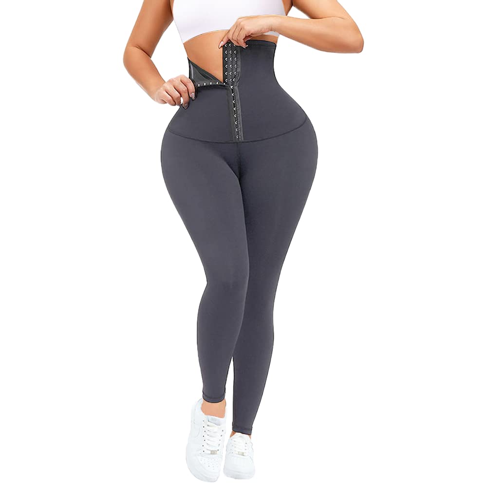 FELICIA Women High Waist Corset Leggings Tummy Control Yoga Pants,Slimming Body Shaping Sport Leggings Fitness Pants