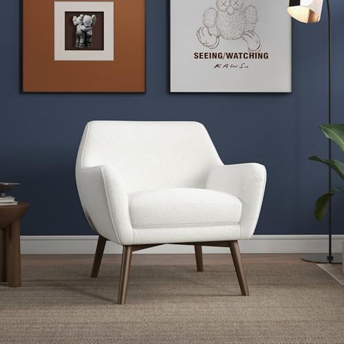 Sillón Comodo Plegable Blanco y Marrón miniatura 1