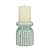 Stonebriar Decorative Textured Pale Ocean Ceramic Pillar Candle Holder, Coastal Home Decor Accents, Beach Inspired Design for the Living Room, Bathroom, or Bedroom of your Seaside Cottage Decor