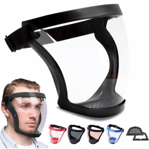 Máscara Facial Protetora com Viseira Transparente Roçadeira +10 Filtros em Algodão
