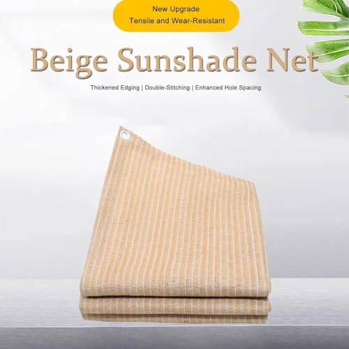 95% Shade Cloth Sunshade Net for Garden, Patio, Pergola & Balcony - Thickened UV Protection for Plants & Outdoor Spaces, Beige (7.0x13.0m / 23x42.7ft) - Image 2