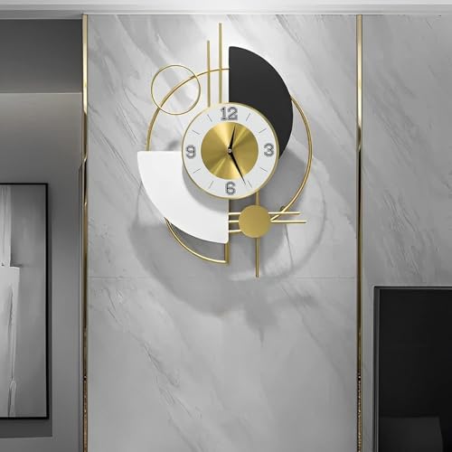 Image of Craft2lance 22-Inch Large Wall Clock | Modern Decorative Art Sculpture for Home & Office | Stylish Metal Wall Clock for Living Room, Bedroom, Restaurant & Cafe | Elegant Wall Decor Timepiece (55 cm)