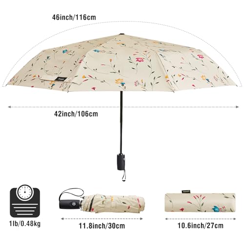 Prospo 46 Inch UPF 50+ UV Protection Umbrella for Sun & Rain — view 4