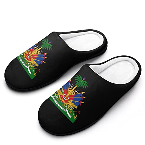 BAIKUTOUAN Escudo de armas de los hombres de Haití Zapatillas de algodón de invierno cálido suave...