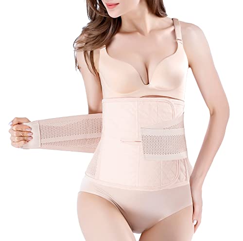 Postpartum Belly Band Abdominal Binder Belly Wrap C section Recovery Belt Back Support Waist Shapewear Compression Wrap