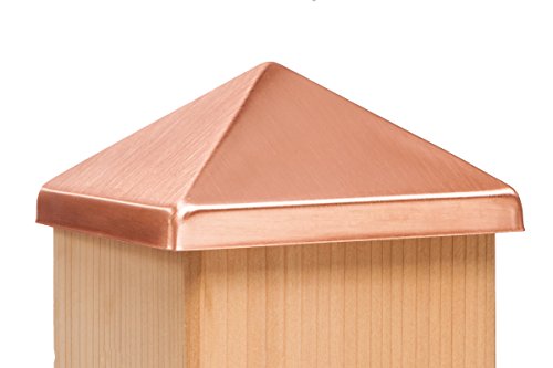 4X4 Post Point Cap - Solid Copper (3-1/2" X 3-1/2") #TOP3