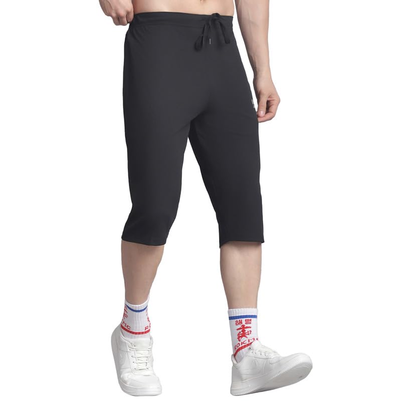 Image of Mack Jonney Solid Regular Fit Polyster Lycra Capri for Men-P