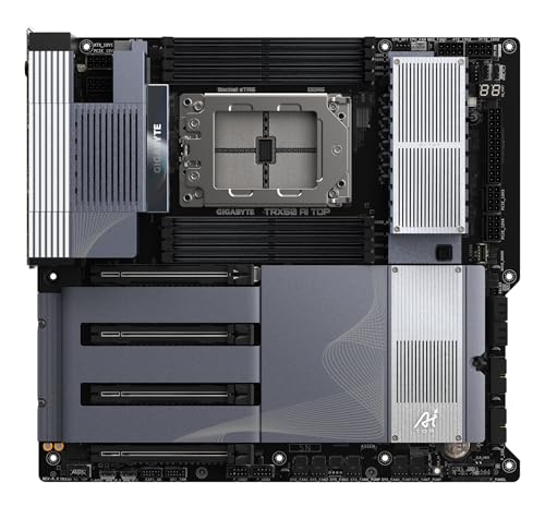 GIGABYTE TRX50 AI TOP-2B Scheda Madre – CPU AMD Ryzen Threadripper PRO 7000, VRM digitale a 16+8+4 fasi, fino a 5200 MHz DDR5, 4 x M.2 PCIe 5.0, Wi-Fi 7, LAN 10 GbE, USB 4 - Scheda madre - Immagine 1