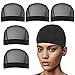 Leeven 5 Pcs/lot Dome Ultra Stretch Wig Cap for Women Breathable Wig Caps for Making Wigs Large Size 23.5"-25"