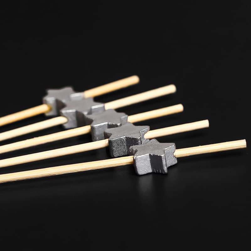 AILEXI Cocktail Sticks 100 Counts Wooden Toothpicks Party Supplies Frill Finger Food Fruits Sandwich Nibbles - Silver Stars