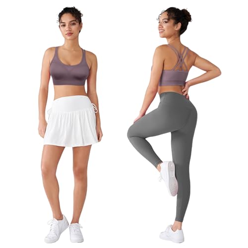 Image of WOYYHO Cross Back Sports Bra for Women Padded Medium Support Workout Bra | 3 Pack, Strappy, Removable Pads, Soft, Spaghetti Strap, Moisture-Wicking, Seamless, for Athletic Yoga Gym Fitness Daily