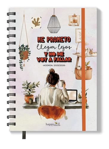 HappyMots Agenda Escolar 2025 2026 Semana Vista - Agenda 2025 2026 – Diseño Inspirador, Organización Total y un Toque de Felicidad (ME PROMETO LLEGAR LEJOS Y NO ME VOY A FALLAR)