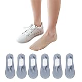 6 Pairs Thin No Show Socks, Low Cut Liner Non Slip Invisible Hidden sock for Flat Boat, Cool Comfort