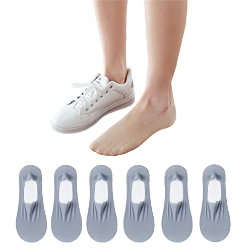 6 Pairs Thin No Show Socks, Low Cut Liner Non Slip Invisible Hidden Sock For Flat Boat, Cool Comfort Breathable (Blue) #TOP2