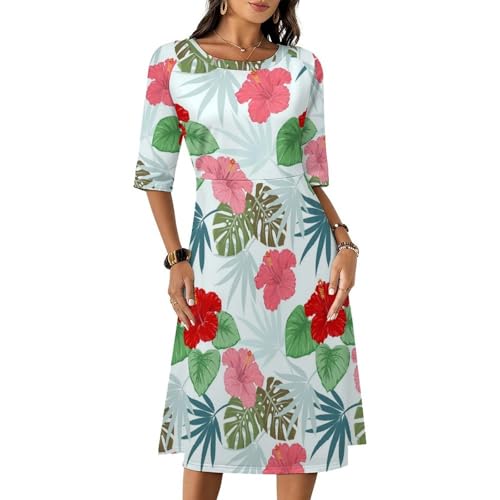 Sister's Mid-Sleeve Floor Length Dress Whimsical Butterfly Bohemian Long Sleeve